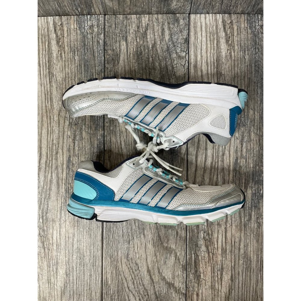 ADIDAS Mens Running Shoes Q22220 Sneakers Silver Aqua size 9 - Picture 6 of 10